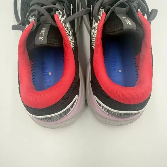 Brooks Ghost 16 Women's Size 9 B Black Red Running Shoes Sneakers 1204071B051 - Picture 8 of 9
